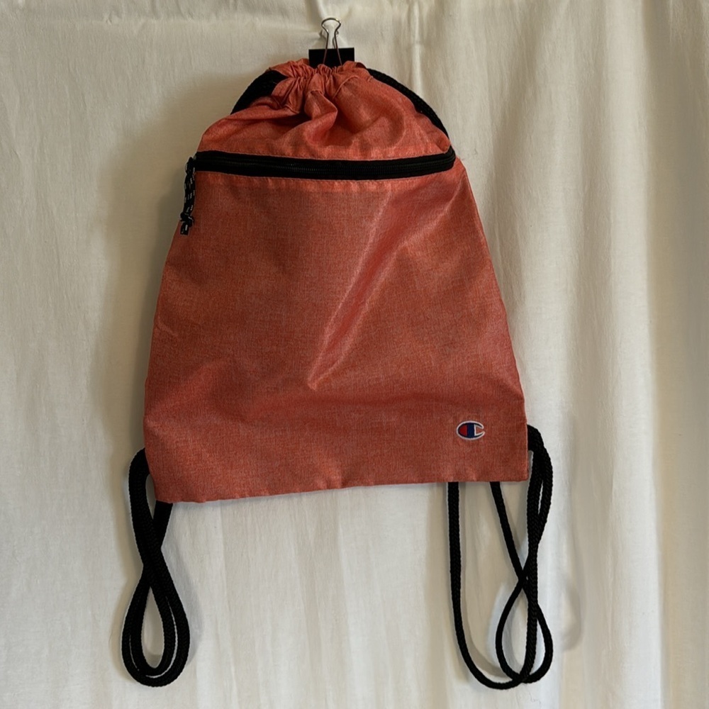 -Champion Drawstring Back Pack Orange